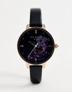 Ted Baker Kate Floral Leather Watch - Black