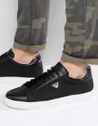 Armani Jeans Mesh Eagle Sneakers - Black