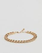 Asos Midweight Chain Bracelet In Gold - Gold