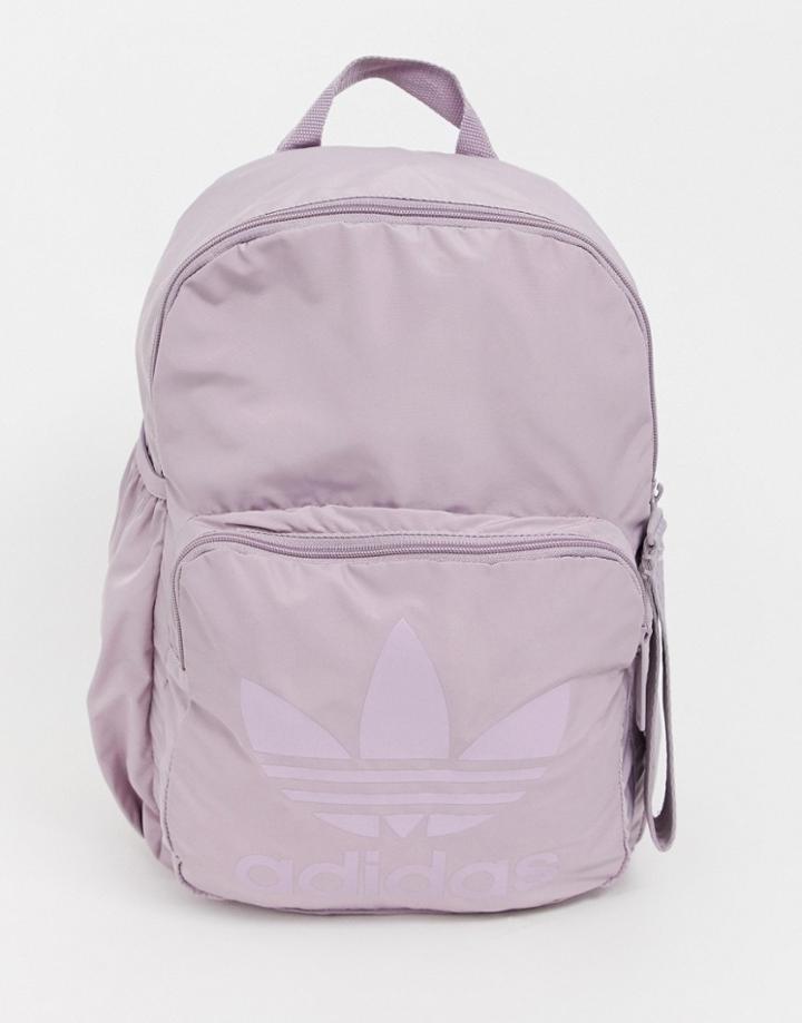 Adidas Originals Sleek Backpack In Purple - Purple