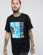 Asos Longline T-shirt With Guns N Roses Print - Black