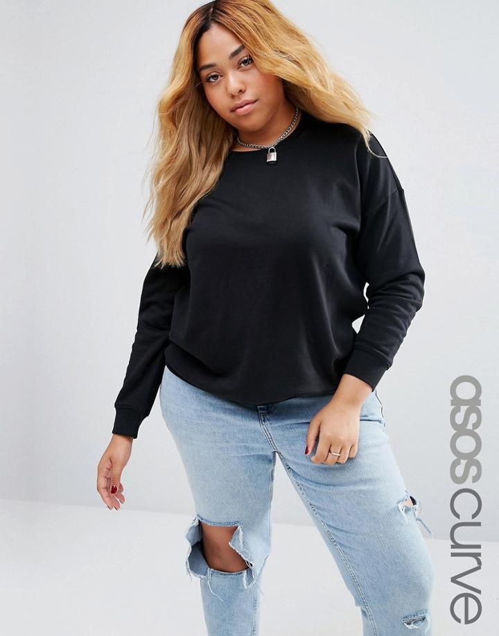 Asos Curve Ultimate Boyfriend Sweat - Black