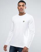 Lyle & Scott Long Sleeve Top Regular Fit Eagle Logo In White - White