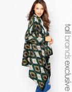 Vero Moda Tall Diamond Knitted Drape Cardigan - Multi