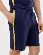 Tommy Hilfiger Sweat Shorts With Contrast Taping In Navy - Navy