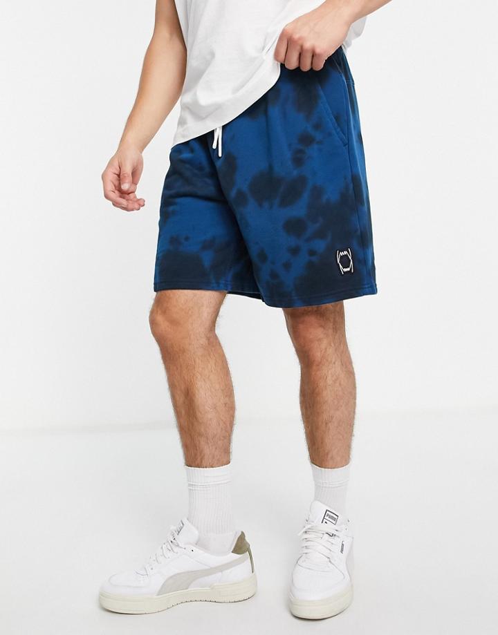 Puma Hoops Pivot Jersey Shorts In Navy