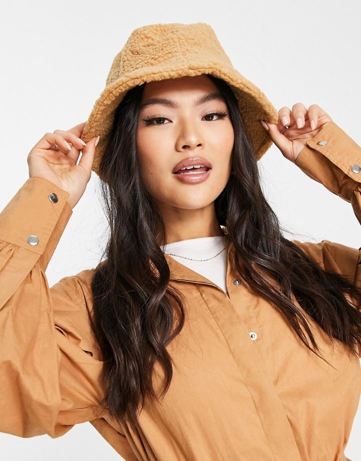 Svnx Cord Bucket Hat In Animal Print-brown