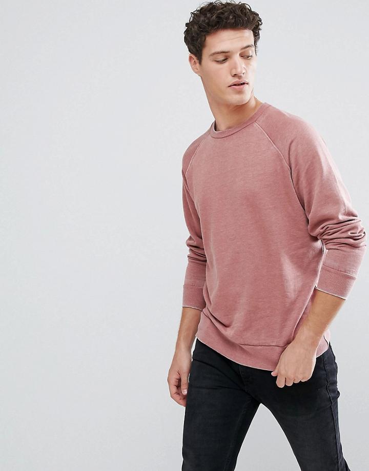 Brave Soul Washed Out Sweat - Red