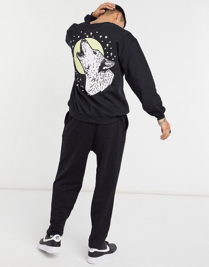 Hnr Ldn Howling Wolf Sweatshirt-black