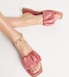Simply Be Wide Fit Ruched Flat Mules In Pink