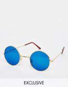Hindsight Vintage Kendall Round Sunglasses - Gold