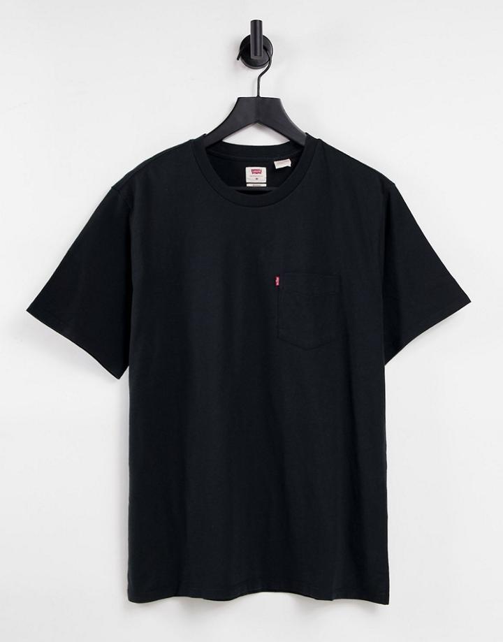 Levi's Pocket T-shirt In Mineral Black