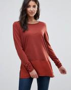Jdy Cone Layered Long Sleeved Top - Red