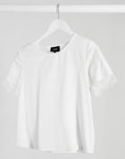 Object Eileen Lace Trim Slinky Top In White