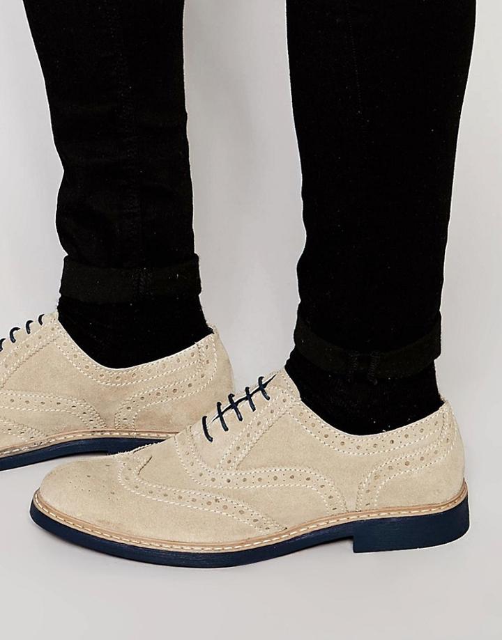 Rule London Leather Brogues - Beige