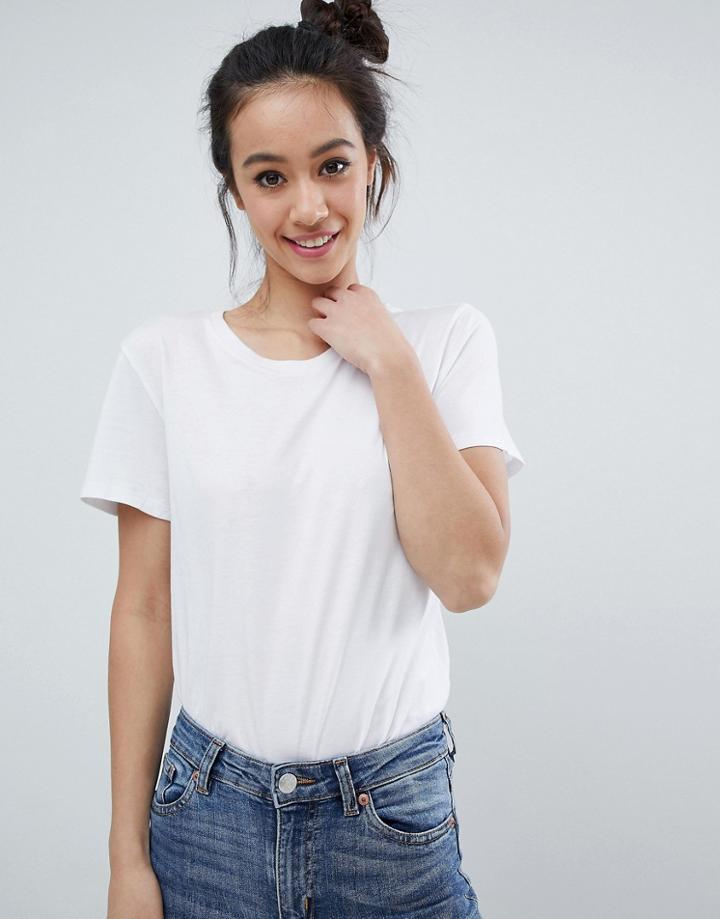 Monki Crew Neck T-shirt - White