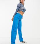 Collusion X014 90s Mid Rise Baggy Dad Jeans In Aqua Blue-blues