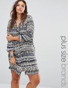 Diya Plus Shirt Dress In Multi Print - Multi