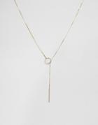 Ashiana Pull Through Lariat Necklace - Gold