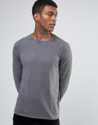 Hugo By Hugo Boss Sweater Cotton Cashmere Silk - Gray