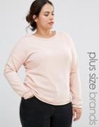 Missguided Plus Raw Edge Sweater - Purple