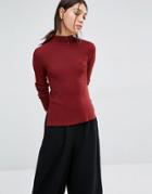 Vero Moda High Neck Sweater - Red
