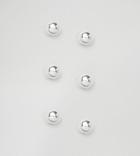 Asos Design Sterling Silver Pack Of 3 Ball Stud Earrings - Silver