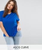 Asos Curve Crew Neck T-shirt - Blue