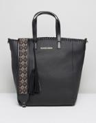 Silvian Heach Tote Bag With Embroidered Strap - Black
