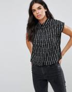 Brave Soul Sienna Boxy Shirt - Black
