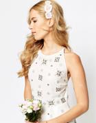 Asos Wedding Sequin Flower Haircomb - Multi