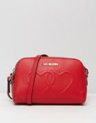 Love Moschino Double Heart Shoulder Bag - Red