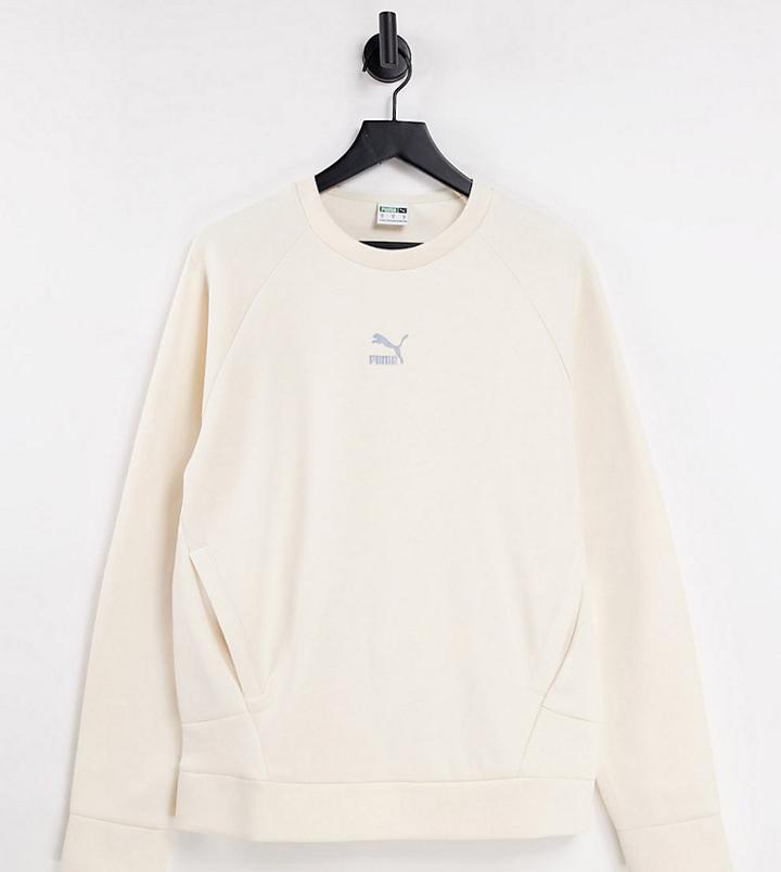 Puma Tech Sweatshirt In Off-white - Exclusive To Asos