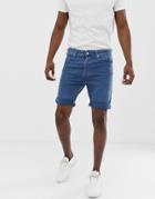 Replay 901 Denim Shorts In Mid Blue - Blue