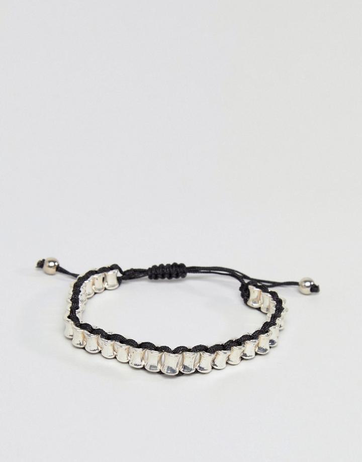 Designb Woven Bracelet In Silver Exclusive To Asos - Silver