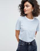 Selected Femme Striped T-shirt - White