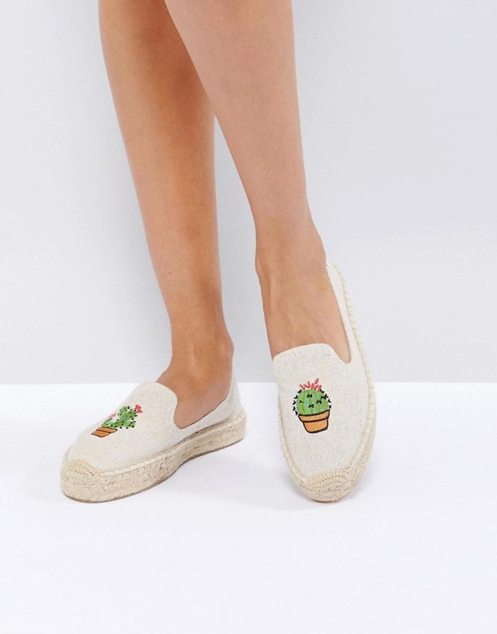 Soludos Natural Cactus Double Platform Espadrilles - Beige