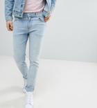 Noak Skinny Jeans In Light Wash Blue - Blue