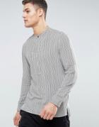 Mango Man Regular Fit Striped Shirt In Gray - Gray