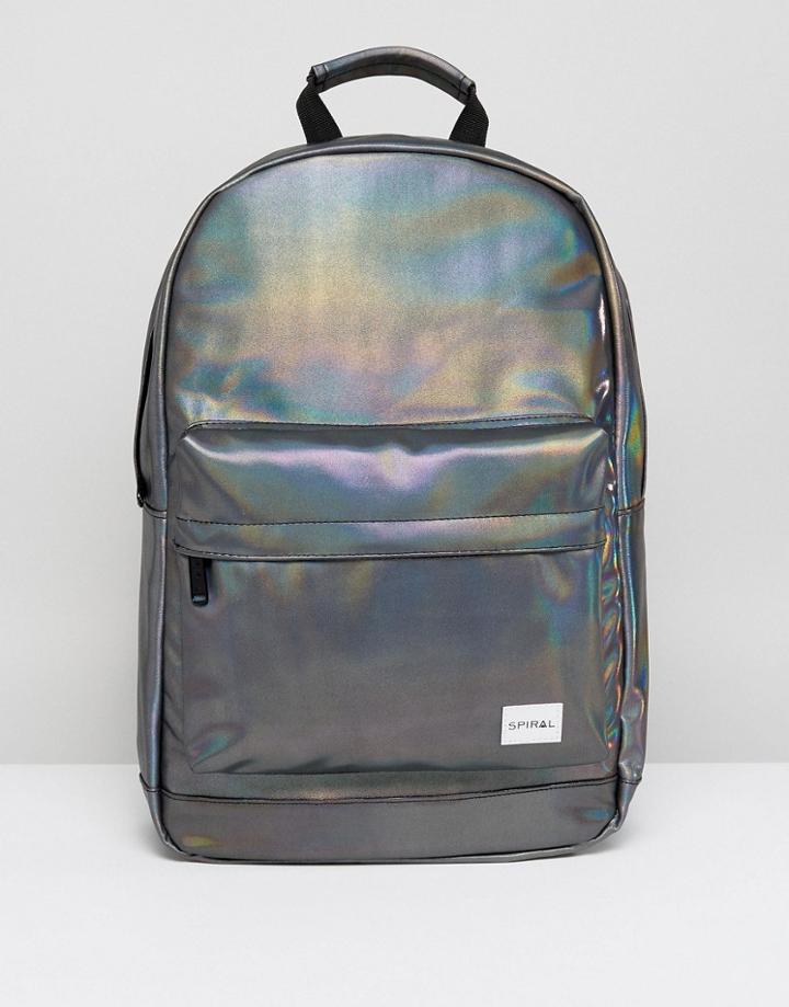 Spiral Backpack In Chrome Rave - Gray