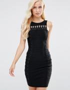 Forever Unique Rochelle Bandage Dress With Twists - Black