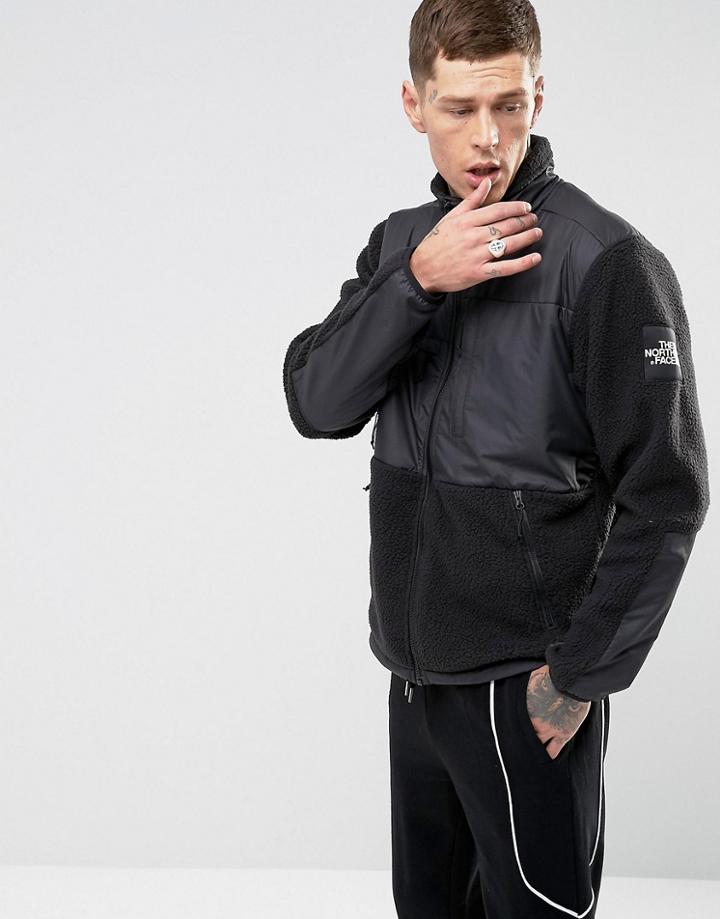 The North Face Denali Fleece Jacket Mixed Fabric In Black - Black