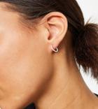 Asos Design Sterling Silver Hoop Earrings In Engraved Twist Design