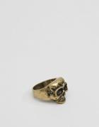 Icon Brand Skull Ring In Gold - Gold
