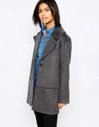 Pepe Jeans Trent Brushed Wool In Camel - Gray