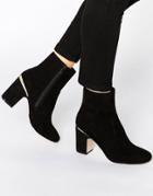 Asos Ramero Metal Detail Ankle Boots - Black