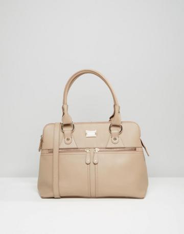 Modalu Leather Pippa Tote Bag - Beige