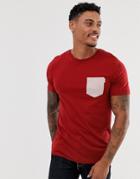 Jack & Jones Core Pocket T-shirt - Red