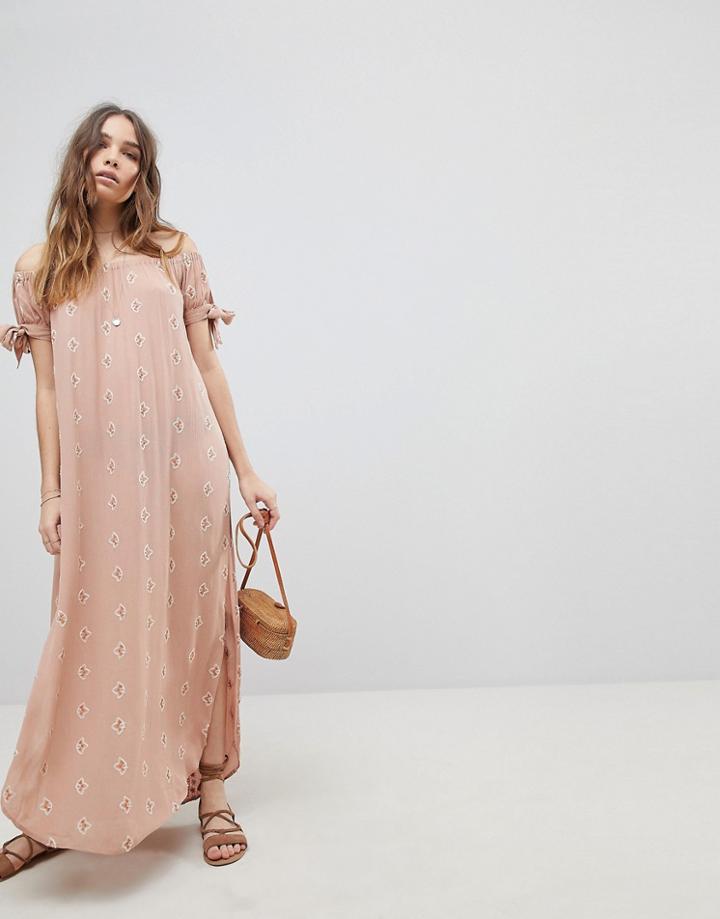 Flynn Skye Bandeau Split Maxi Dress - Orange