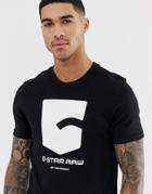 G-star Graphic Large Logo T-shirt In Black - Black